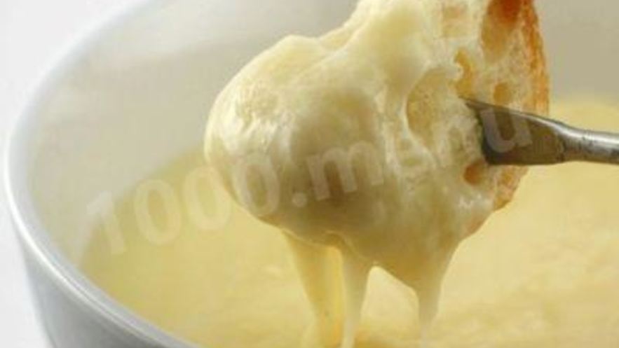 Рецепт сырного фондю без вина