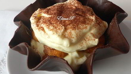 Рецепт тирамису в шоколадных чашах