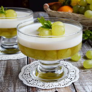 Рецепт Виноградна-йогуртового желе