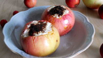 Рецепт Запеченых яблок с творогом