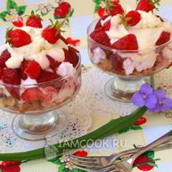 Рецепт Клубничного десерта с зефиром