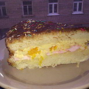 Рецепт Зефирно-апельсинового торт