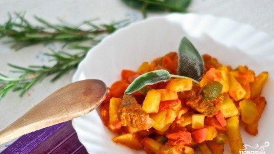 Рецепт азу из говядины с огурцами