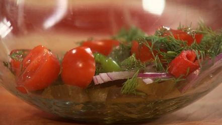 Рецепт азу из говядины с соленой черемшой