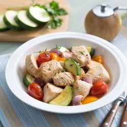 Рецепт Азу из индейки с болгарским перцем в белом вине