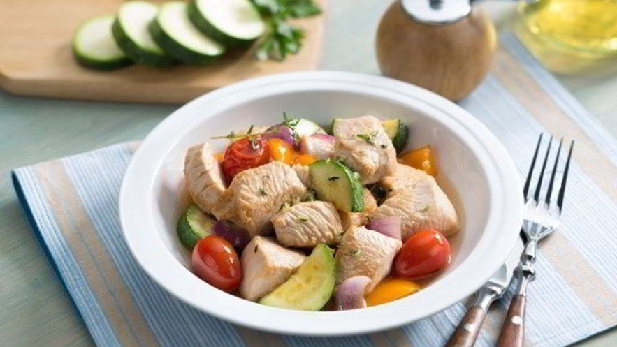 Рецепт азу из индейки с болгарским перцем в белом вине