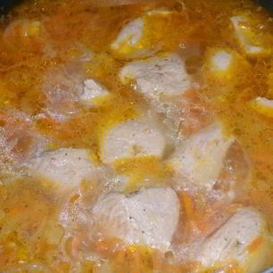 Рецепт Азу из индейки с шафрановой подливой