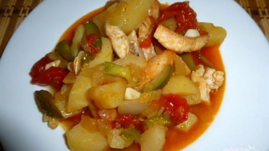 Рецепт азу из индейки в духовке