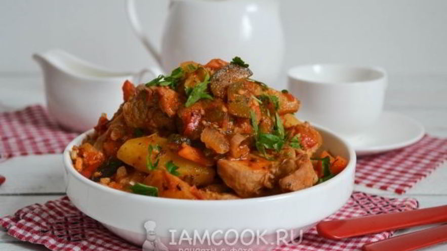 Рецепт азу из индейки в мультиварке