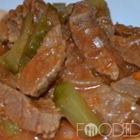 Азу с солеными огурцами