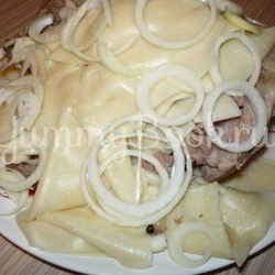 Рецепт Бешбармака из баранины в мультиварке