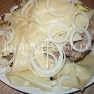 Рецепт Бешбармака из баранины в мультиварке