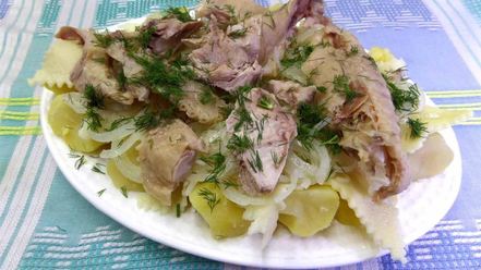 Рецепт бешбармака с мясом индейки по-русски