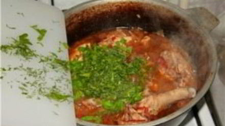 Рецепт чахохбили из курицы с картошкой