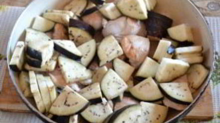 Рецепт чахохбили с баклажанами