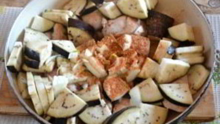 Рецепт чахохбили с баклажанами