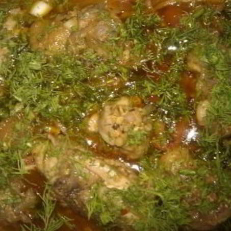 Рецепт Чахохбили с грецким орехом