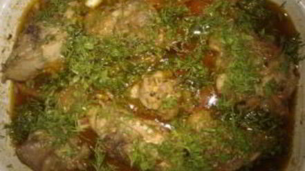 Рецепт чахохбили с грецким орехом