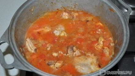 Рецепт чахохбили с орехами и вином