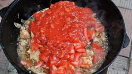 Рецепт чахохбили в казане