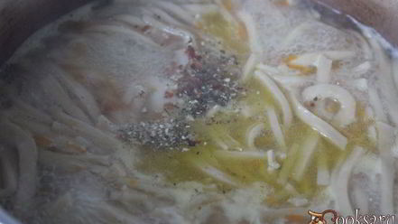 Рецепт домашней лапши с курицей