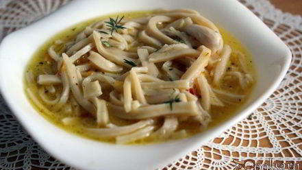 Рецепт домашней лапши с курицей