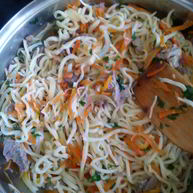 Рецепт Домашней лапши с мясом