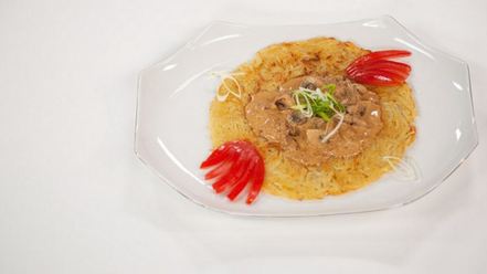 Рецепт драника с грибным соусом