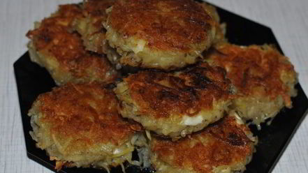 Рецепт драников с творожными шариками