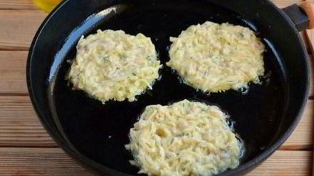 Рецепт драников с ветчиной с сырком