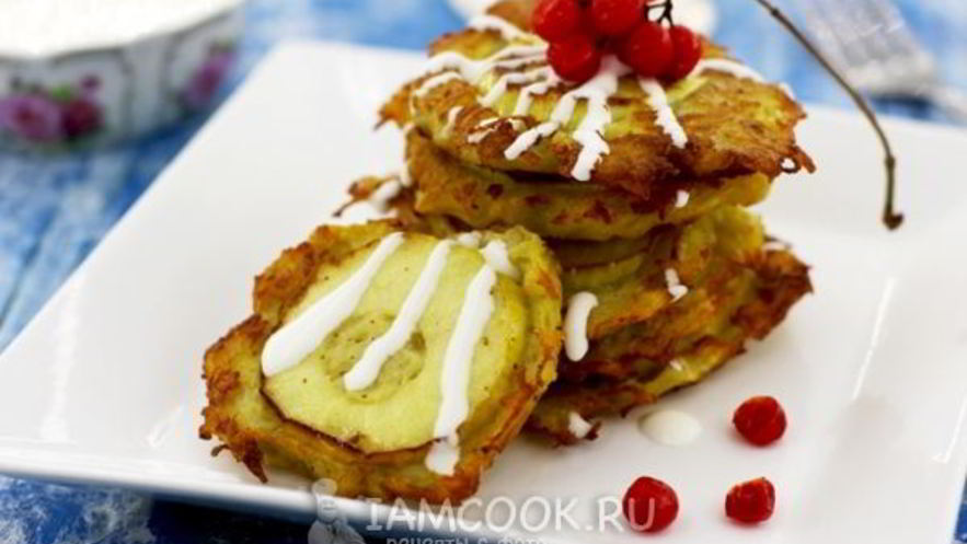 Рецепт драников с яблоком