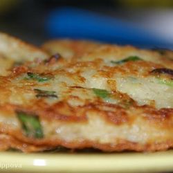 Рецепт Драников с зеленым луком