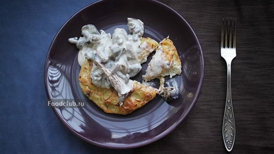 Рецепт драников со сметано-грибным соусом