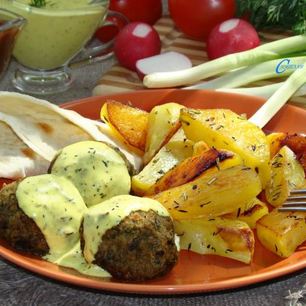 Рецепт Фрикаделек из баклажана и белой фасоли