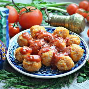 Рецепт Фрикаделек из булгура в томатном соусе