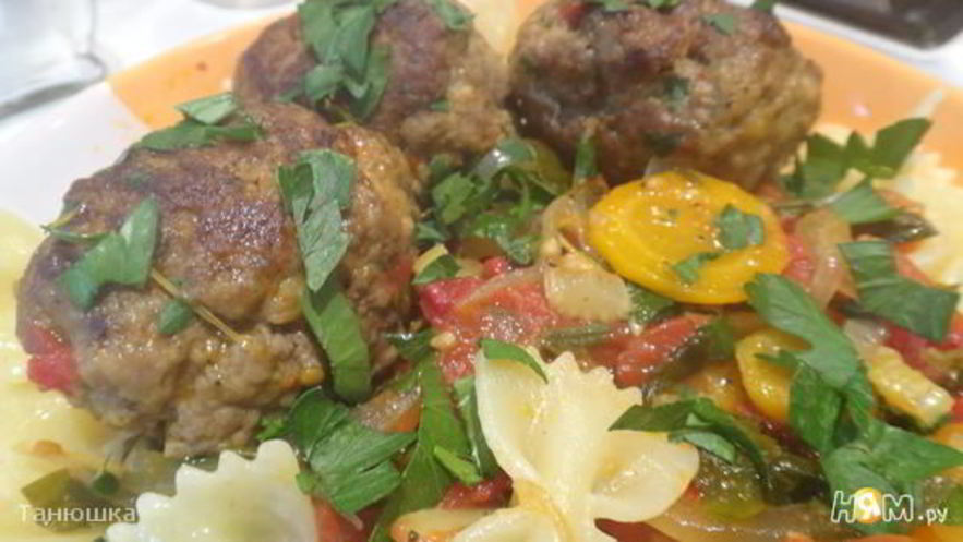 Рецепт фрикаделек на овощной подушке