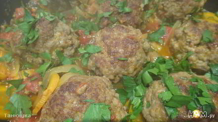 Рецепт фрикаделек на овощной подушке