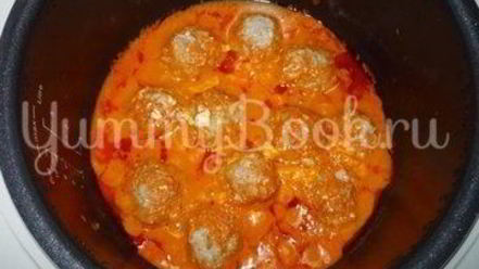 Рецепт фрикаделек под томатно-сырным соусом из мультиварки