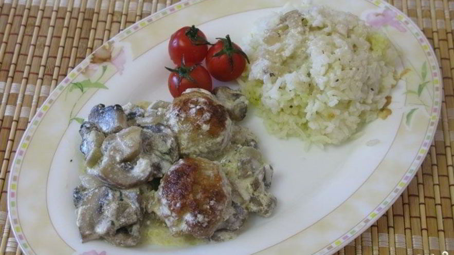 Рецепт фрикаделек с грибами