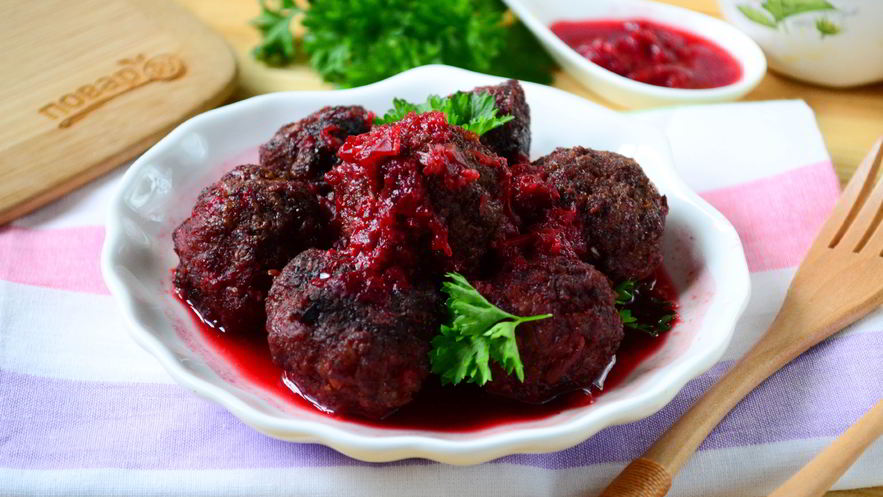 Рецепт фрикаделек с вишневым соусом