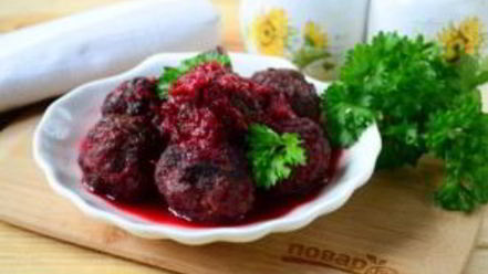 Рецепт фрикаделек с вишневым соусом