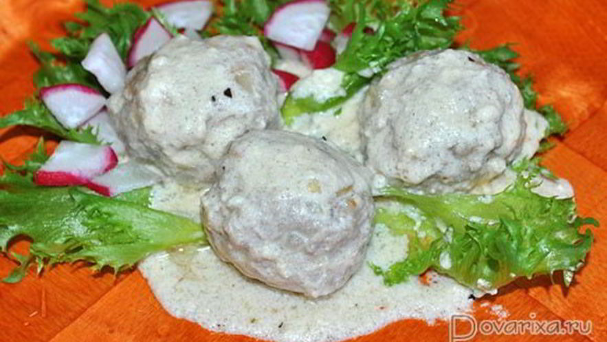 Рецепт фрикаделек в сливочно-сырном соусе