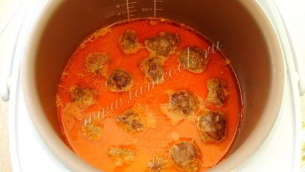 Рецепт фрикаделек в томатно-сметанном соусе