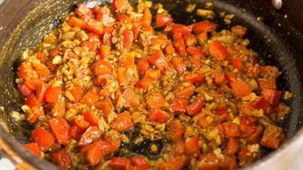 Рецепт карри с фрикадельками и сладким перцем