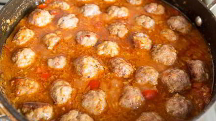 Рецепт карри с фрикадельками и сладким перцем