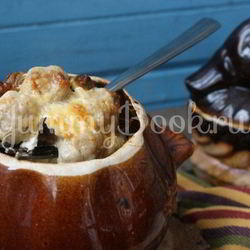 Рецепт Картофеля с грибами и фрикадельками в горшочках