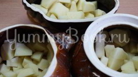 Рецепт картофеля с грибами и фрикадельками в горшочках