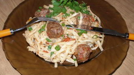 Рецепт макарон с фрикадельками в духовке