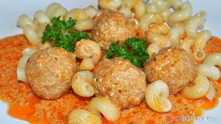 Рецепт мясных фрикаделек с сырной начинкой