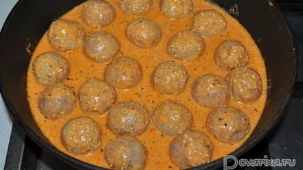 Рецепт мясных фрикаделек с сырной начинкой